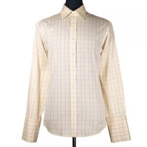 Charles Tyrwhitt Shirt Mens 18/38 Yellow Non Iron Classic Fit Button Down 2XL